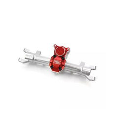 Treal Front Axle Housing Aluminum 7075 Diff Housing For Axial SCX24 Deadbolt C10 Jeep Betty Gladiator (Silver-Red) - HeliDirect