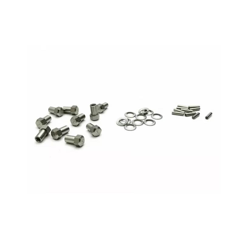 Treal Hardware For SCX24 Brass Extended Wheel Hubs - HeliDirect