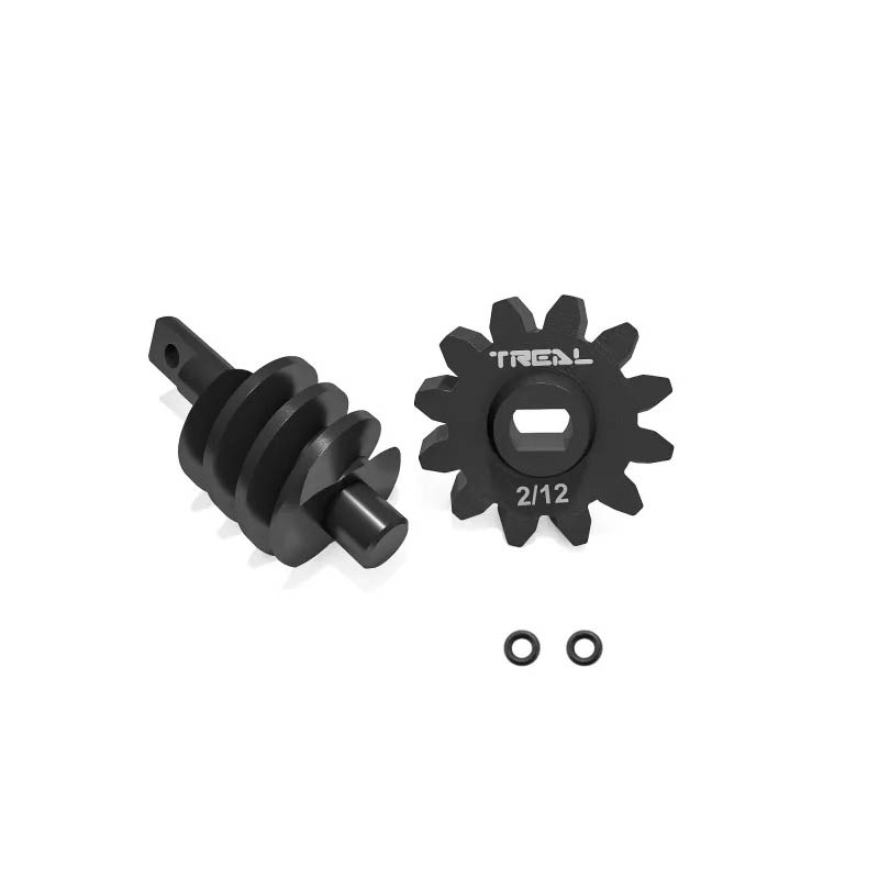 Treal Axial SCX24 Steel Gears Overdrive OD Differential Gears 2/12T - HeliDirect