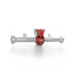 Treal Rear Axle Housing Aluminum 7075 Diff Housing For Axial SCX24 Deadbolt C10 Jeep Betty Gladiator (Silver-Red) - HeliDirect