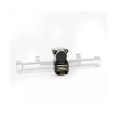 Treal Rear Axle Housing Aluminum 7075 w/ Heavy Brass Diff Cover For Axial SCX24 Deadbolt C10 Jeep Betty (Silver) - HeliDirect