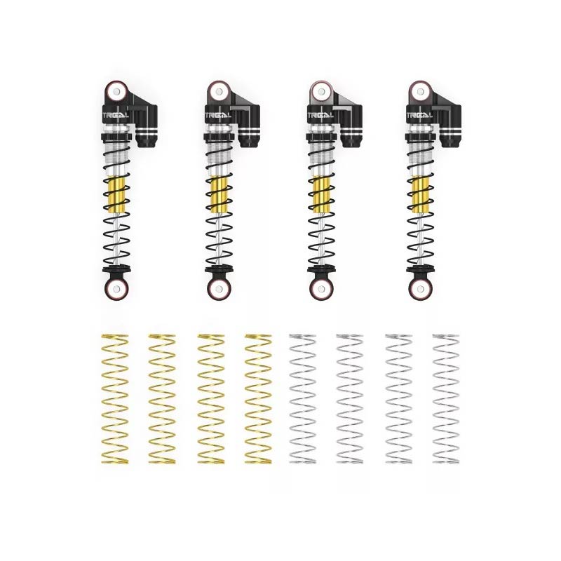 Treal 43mm Tele Shock Vibration Damper For 1/24 Axial SCX24 Bronco Gladiator C10 Deadbolt (Black) - HeliDirect