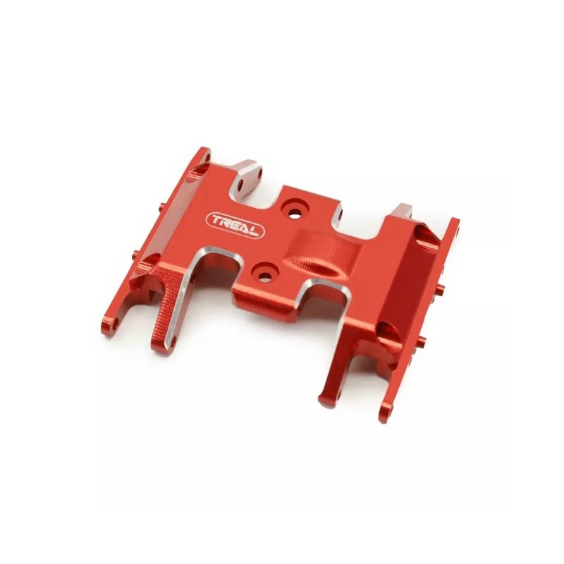 Treal Axial SCX24 Aluminum 7075 Skid Plate (Red) - HeliDirect