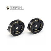 Treal UTB18 Capra Brass Outer Portal Covers Set CNC Machined Heavy Weight Upgrades (Black) - HeliDirect
