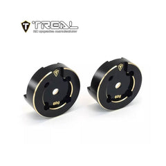 Treal UTB18 Capra Brass Outer Portal Covers Set CNC Machined Heavy Weight Upgrades (Black) - HeliDirect