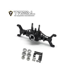 Treal Alu 7075 Front Axle Housing - Caster Blocks (C-Hubs) For Traxxas 1/18 TRX-4M Defender Bronco (Black) - HeliDirect