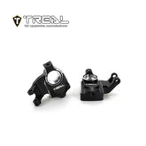 Treal UTB18 Capra Alu 7075 Front Steering Knuckles Inner Portal Covers Set Upgrades (Black) - HeliDirect