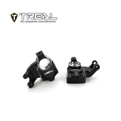 Treal UTB18 Capra Alu 7075 Front Steering Knuckles Inner Portal Covers Set Upgrades (Black) - HeliDirect