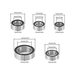INJORA Sealed Steel Bearing Kit For 1/18 Traxxas TRX4M - 22PCS - HeliDirect