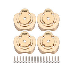 INJORA Brass Outer Portal Housing Covers Counter Weight For 1/18 UTB18 Capra Front & Rear - 4 PCS - HeliDirect