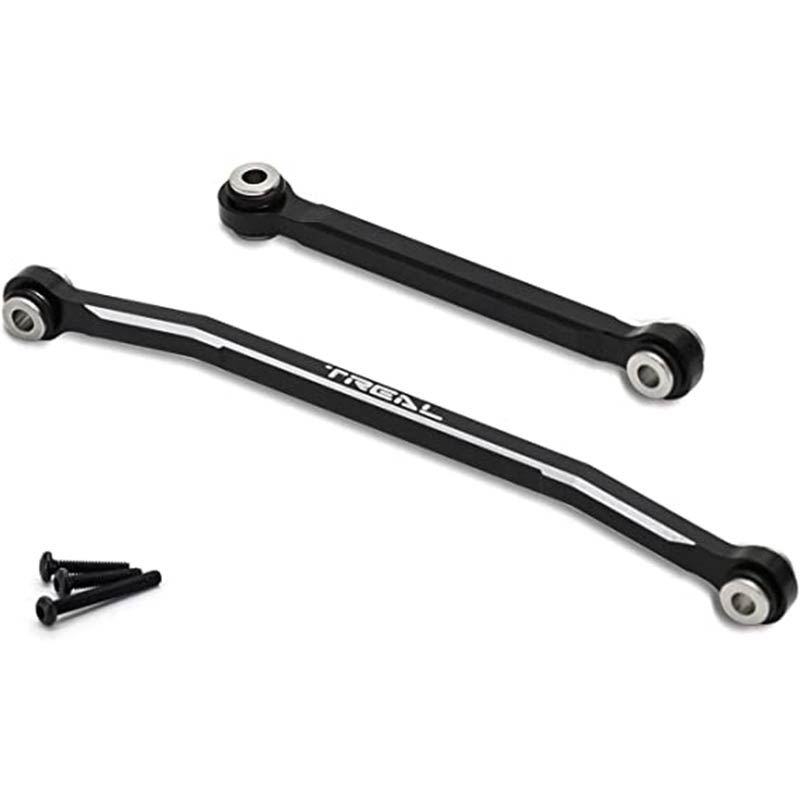 Treal Alu 7075 Steering Links Steering Rod Tie Linkages Set For FMS FCX24 (Black) - HeliDirect