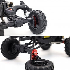 Treal Alu 7075 Outer Portal Covers Outer Drive Housings For 1/24 FMS FCX24 Upgrades (Black) - HeliDirect