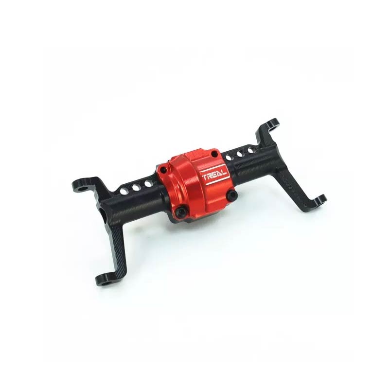 Treal Alu 7075 Front Portal Axle Housing For FMS FCX24 1:24 Crawler (Black) - HeliDirect
