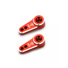 TREAL Servo Horn 15T - Alu 7075 Servo Arm Compatible EMAX Servo For FMS 1/24 FCX24 (Red) - HeliDirect