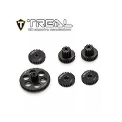 TREAL Transmission Gears Set - Hardened Steel Trans Gears For FMS 1/24 FCX24 Power Wagon - HeliDirect