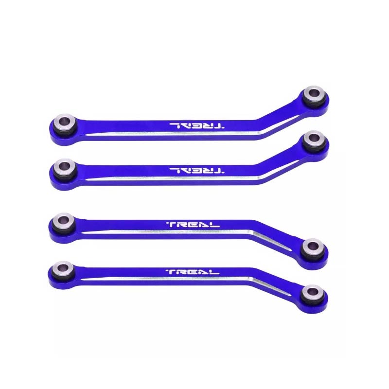 TREAL High Clearance Links - Alu 7075 Chassis Lower Linkages For 1/24 FMS FCX24 (Blue) - HeliDirect