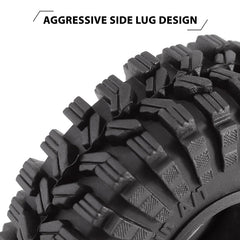 INJORA 1.0" 62*22mm Super Soft Sticky All Terrain Tires For 1/18 1/24 RC Crawlers (4) - HeliDirect