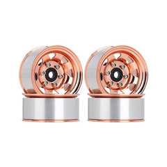 INJORA 1.55" Metal Beadlock Wheel Rims For 1/10 RC Crawler Car (Gold) - HeliDirect