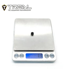 TREAL Brass Wheel Hubs 7mm*6mm Hex, 1g/pc (4pcs) for 1/18 TRX-4M Defender and Bronco (Black) - HeliDirect