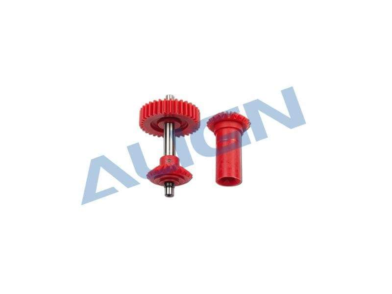 Align New T-Rex 550/600E/600N Red M0.6 Torque Tube Front Drive Gear Set/40T - HeliDirect