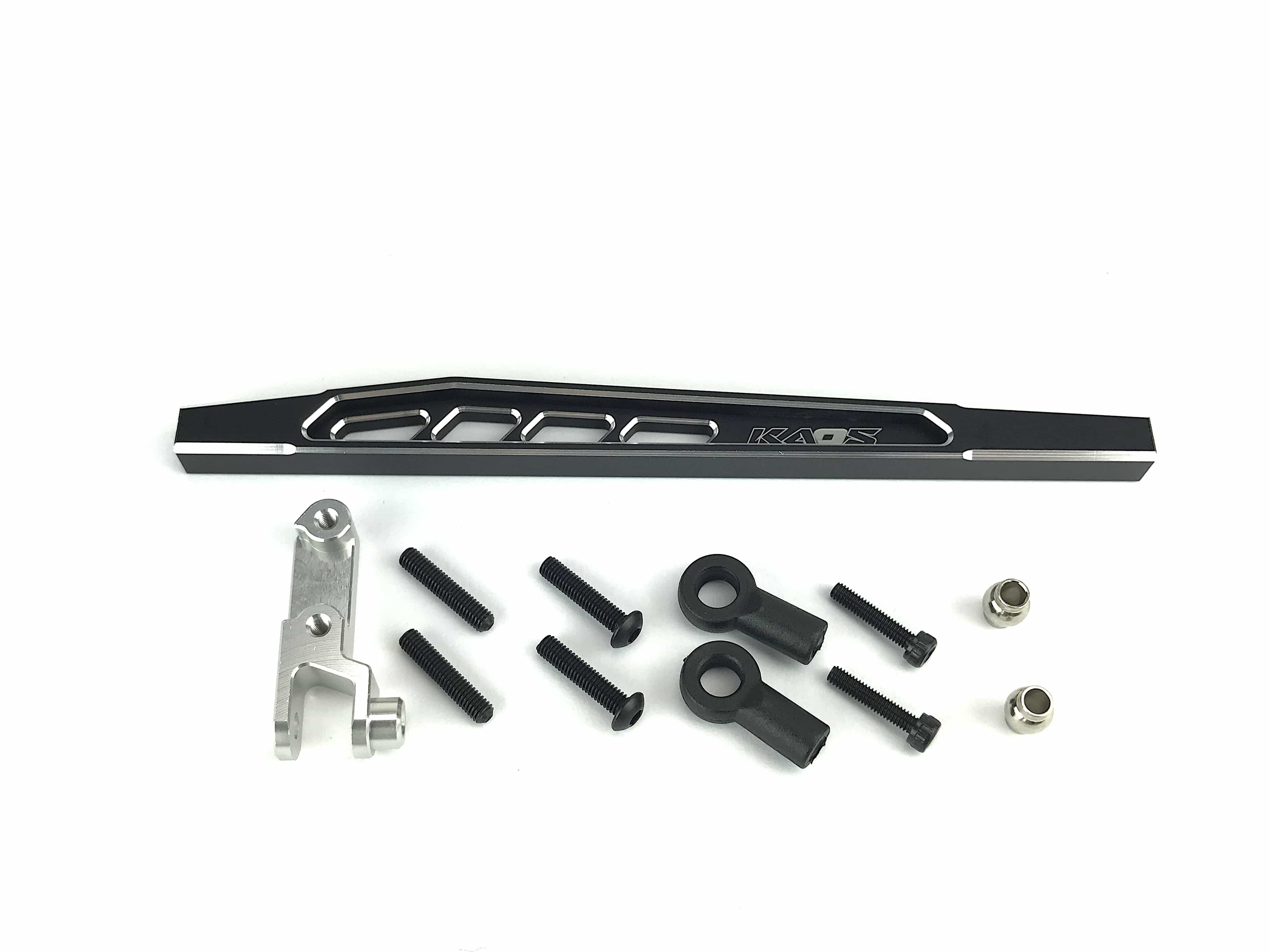 CKD0377 KAOS Rear 4th Link Suspension Link Set (Upper right, 117mm, CNC Aluminum. Link Mount, Black Anodized) F450 DL-Series - HeliDirect
