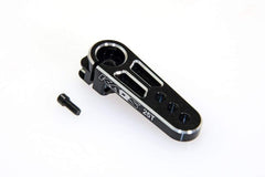 CKD0401 KAOS CNC Aluminum Servo Horn Saver (25T, black anodized) DL-Series - HeliDirect