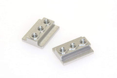 CKD0403 KAOS CNC Aluminum Chassis Rail Holding Block (silver anodized) 2pcs DL-Series - HeliDirect
