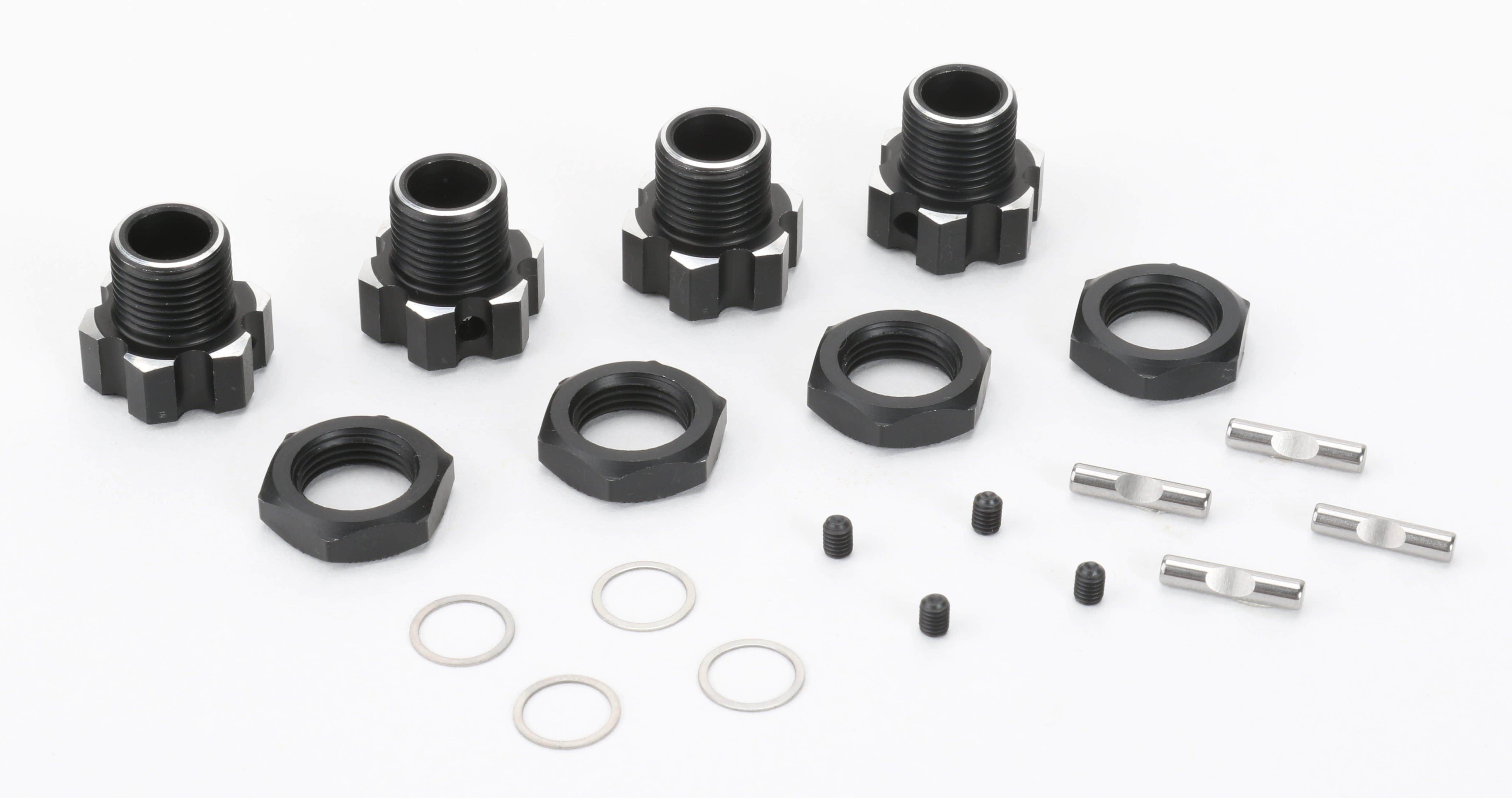 CKR0203 Aluminum 17mm Wheel Hex Drive (w/nuts, pins) 4pcs KAOS - HeliDirect