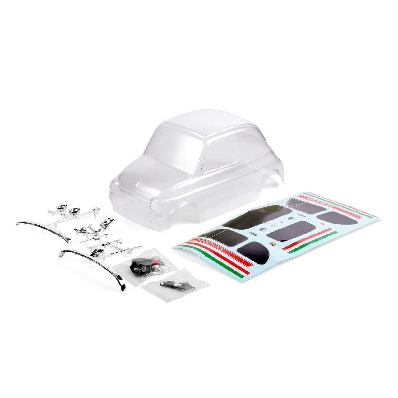 CQ0902 Fiat Abarth 595 Clear Body w/ Decal (175 WB) - HeliDirect