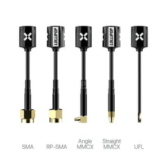 Foxeer Micro Lollipop 5.8G Super Mini Omni 2DBi High Gain FPV Antenna RHCP - Straight MMXC - Black - HeliDirect