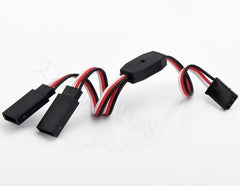 60cm 22awg Futaba Y leads, flat wire - HeliDirect
