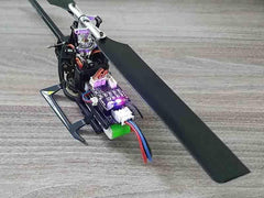 Carbon Plastic Main Blades 125mm Black - OMP M1 - HeliDirect