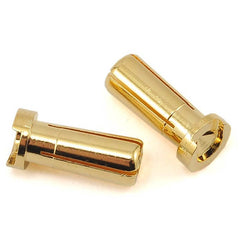 5.0mm Gold Plated Low Profile Bullet Connectors Male & Female (5 Sets) - HeliDirect