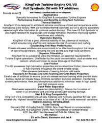 KingTech V3 Turbine Oil 2 gallons Fully Synthetic with Recycled Petroleum - HeliDirect