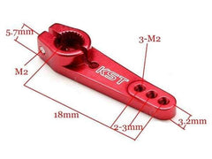 KST Aluminum 25T-6C Servo Horn For 6MM 25T Servo - HeliDirect