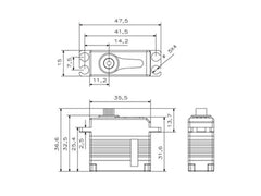 KST X15-755X Mini Tail Servo - HeliDirect