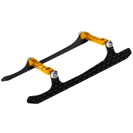 L-MA Precision Alu Carbon Fiber Landing Gear Set For OMP M1 (Yellow) - HeliDirect