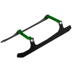 L-MA Precision Alu Carbon Fiber Landing Gear Set For OMP M2 EXP / M2 V2 (Green) - HeliDirect