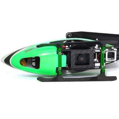 L-MA Precision Alu Carbon Fiber Landing Gear Set For OMP M2 EXP / M2 V2 (Green) - HeliDirect