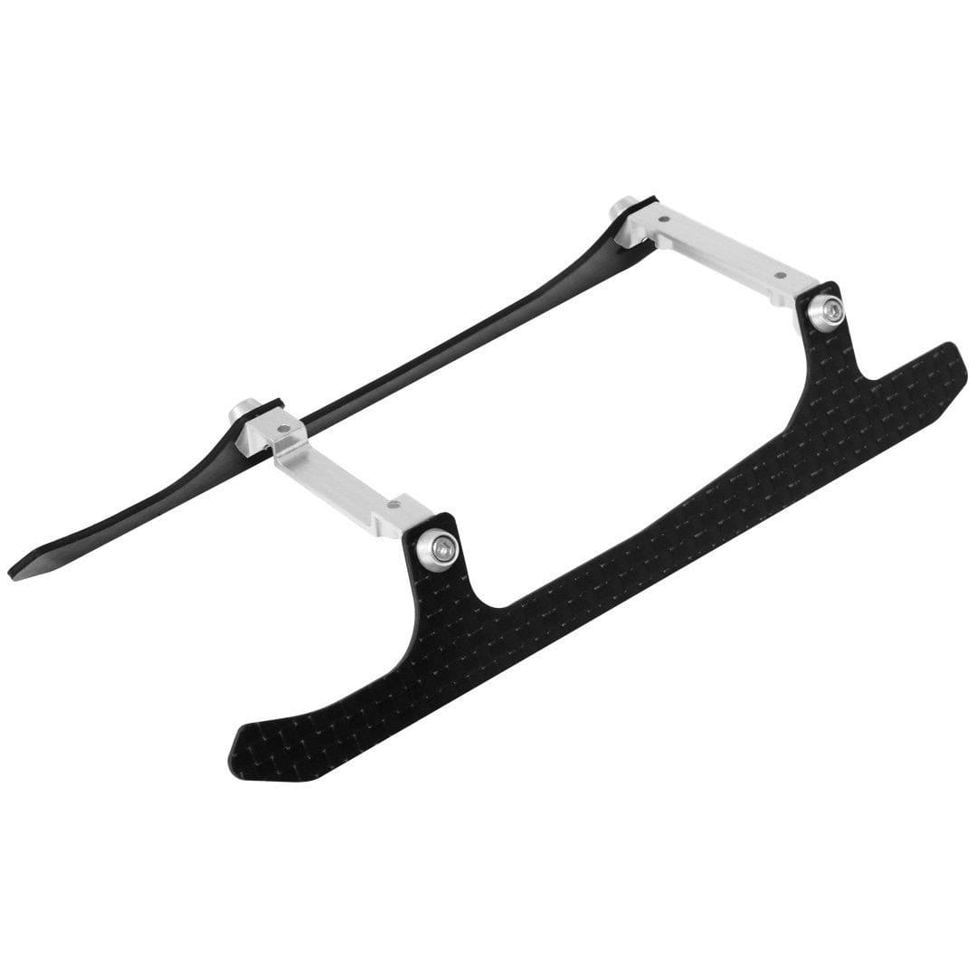 L-MA Precision Alu Carbon Fiber Landing Gear Set For OMP M2 EXP / M2 V2 (Silver) - HeliDirect