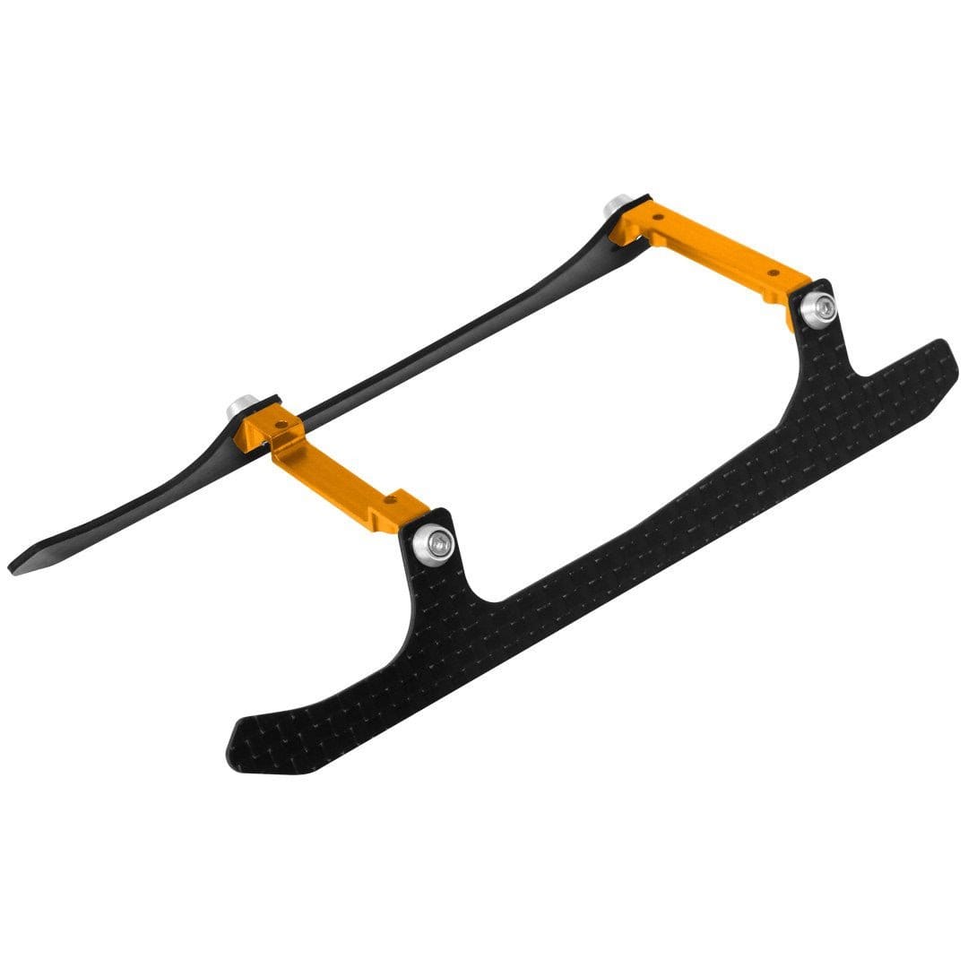L-MA Precision Alu Carbon Fiber Landing Gear Set For OMP M2 EXP / M2 V2 (Yellow) - HeliDirect