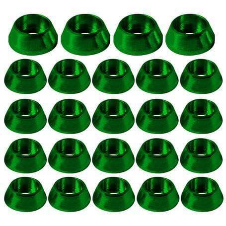 L-MA Precision Aluminum C-Washer Set For OMP M2 EXP / M2 V2 (Green) - HeliDirect