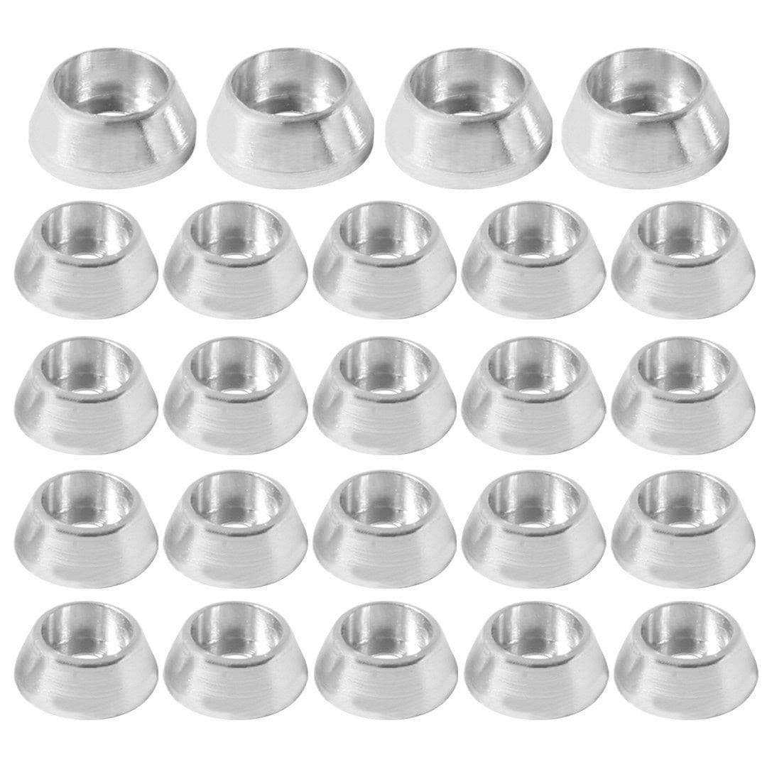L-MA Precision Aluminum C-Washer Set For OMP M2 EXP / M2 V2 (Silver) - HeliDirect