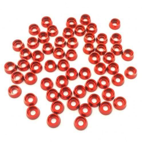 MA 3mm Washer Red - Pack of 60 - HeliDirect