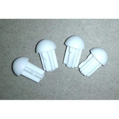 MA Skid Ends TS III White - Pack of 4 - HeliDirect
