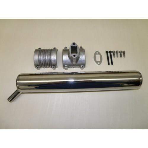 Whiplash Edition Gas Muffler for ZG 27 - 30 RC / PUH Engines Right Side - HeliDirect