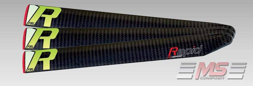 MS Composit CFC Main Blades 73 cm/12/5 RAPID FBL - 3 Blades - HeliDirect