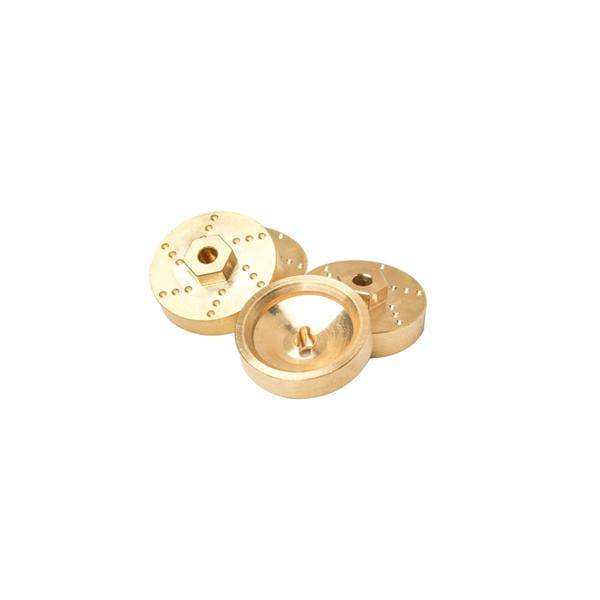 NEXX Racing SCX24 Brass Wheel Hubs (+0mm) (4pcs) - HeliDirect