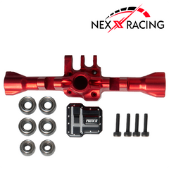 Nexx Racing CNC Alu Rear Axle Housing For TRX4M ( Included Bearing )-Red - HeliDirect