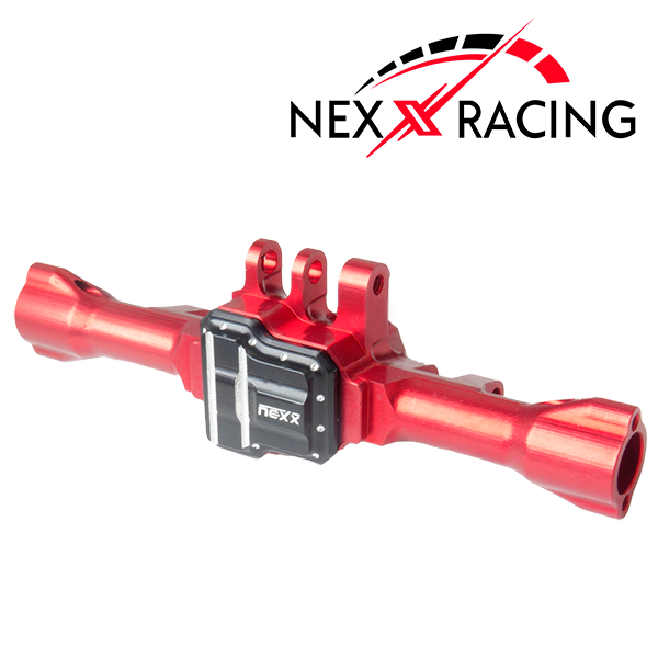 Nexx Racing CNC Alu Rear Axle Housing For TRX4M ( Included Bearing )-Red - HeliDirect